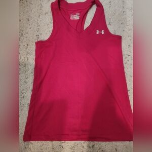 Under Armour Pink Fitted Cut-Out Tank Top